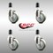 Service Caster 4 Inch 316SS Gray Polyurethane Swivel 1-1/2 Inch Expanding Stem Caster Set SCC SCC-SS316EX20S414-PPUB-112-4 - alternate 4